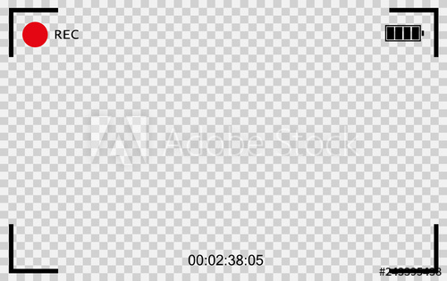 500x315 Vector Black Transparent Camera Rec Screen Photography Frame