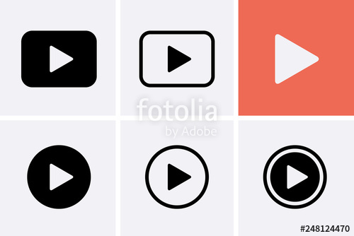 500x334 Video Camera Icon Set, Play Vector Stock Image And Royalty Free