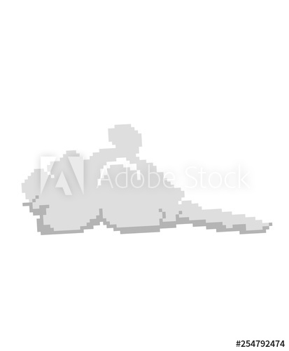 413x500 Isolatred Pixel Cloud Videogame Vector Illustration Design