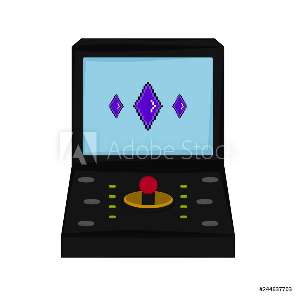1000x1000 Photo Art Print Isolated Arcade Icon Videogame Vector