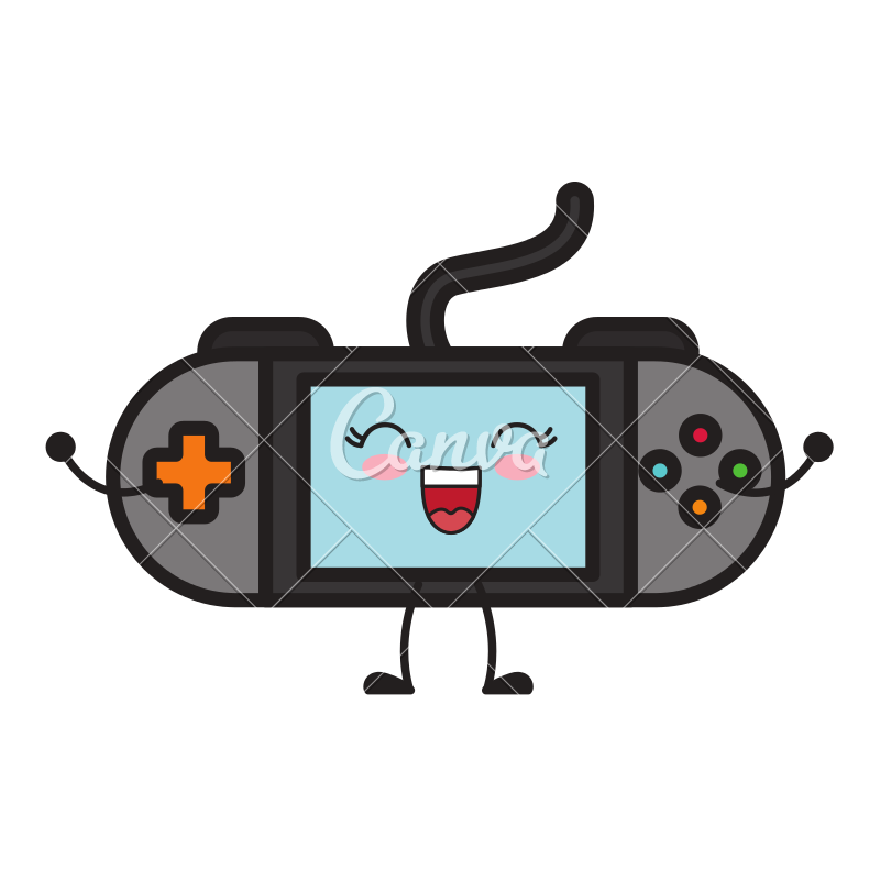 800x800 Portable Videogame Vector Icon Illustration