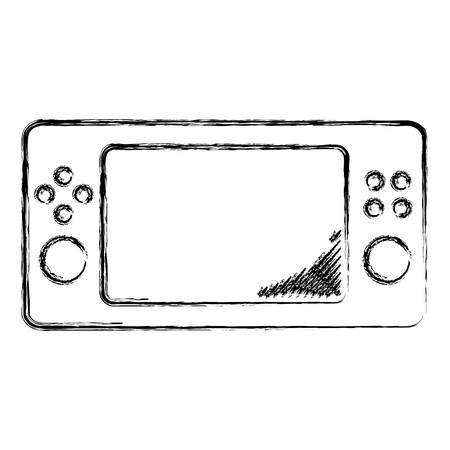 450x450 Grunge Electronic Game Console Handheld Videogame Vector