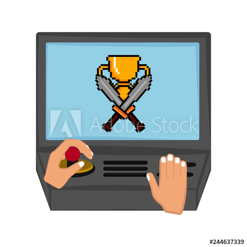 500x500 Isolated Arcade Icon Videogame Vector Illustration Design