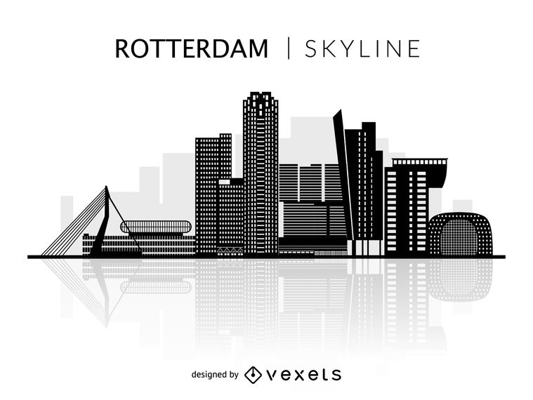 759x570 Rotterdam Silhouette Skyline