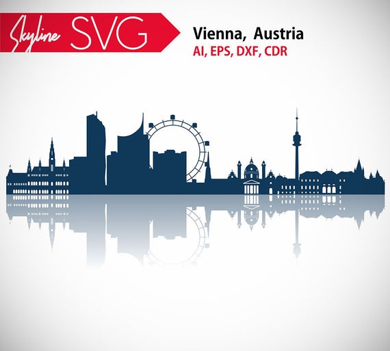 570x513 Vienna Vector Skyline Vienna Austria City Vector Etsy