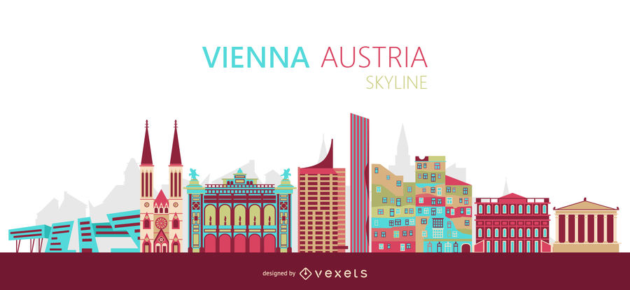 900x415 Vienna Skyline Illustration