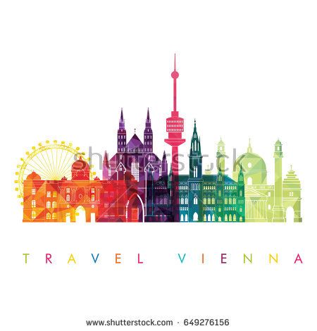 450x470 Vienna Skyline Vector Illustration Travels Skyline