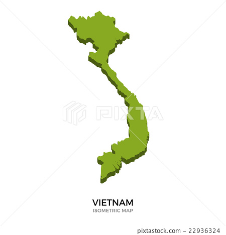 450x468 Isometric Map Of Vietnam Detailed Vector