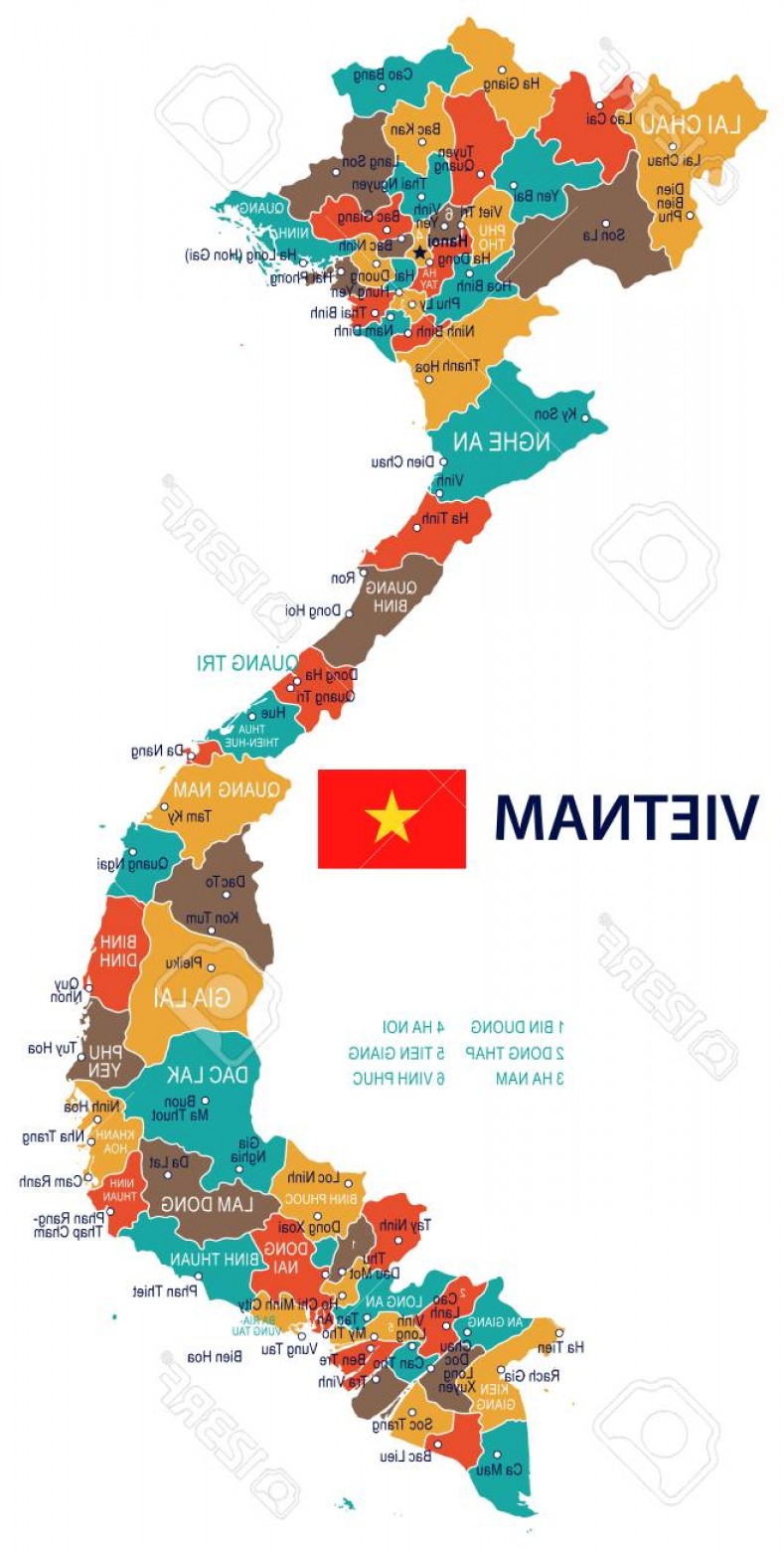 789x1560 Photostock Vector Vietnam Map And Flag Vector Illustration