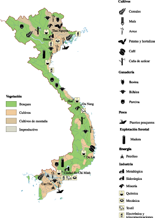 318x446 Vietnam Economic Map Vector World Maps