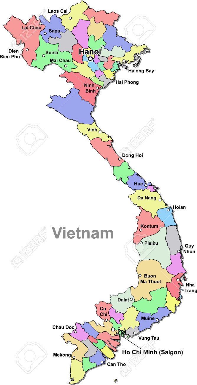 667x1300 Vietnam Map Stock Vector Illustration And Royalty Free Vietnam Map