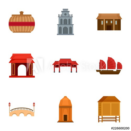 500x500 Vietnam Icon Set Flat Set Of Vietnam Vector Icons For Web