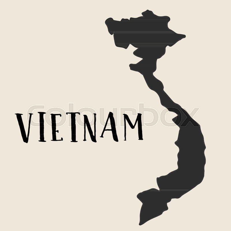 800x800 Doodle Freehand Map Sketch Of Vietnam Stock Vector Colourbox