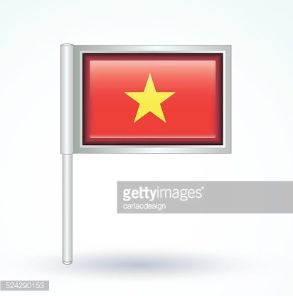 412x416 Flag Of Vietnam, Vector Illustration Premium Clipart