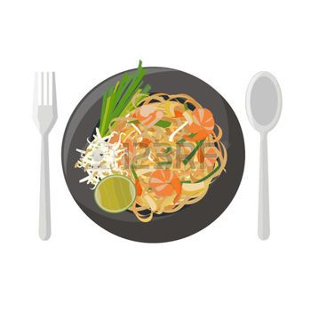350x350 Cartoon Food Thai Food Vector Illustration Cartoon Illustration