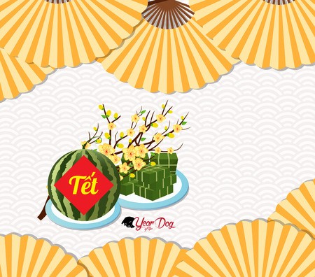 Cooked Square Glutinous Rice Cake And Blossom, Vietnamese New Year 450x396 Cooked Square Glutinous Rice Cake And Blossom, Vietnamese New Year