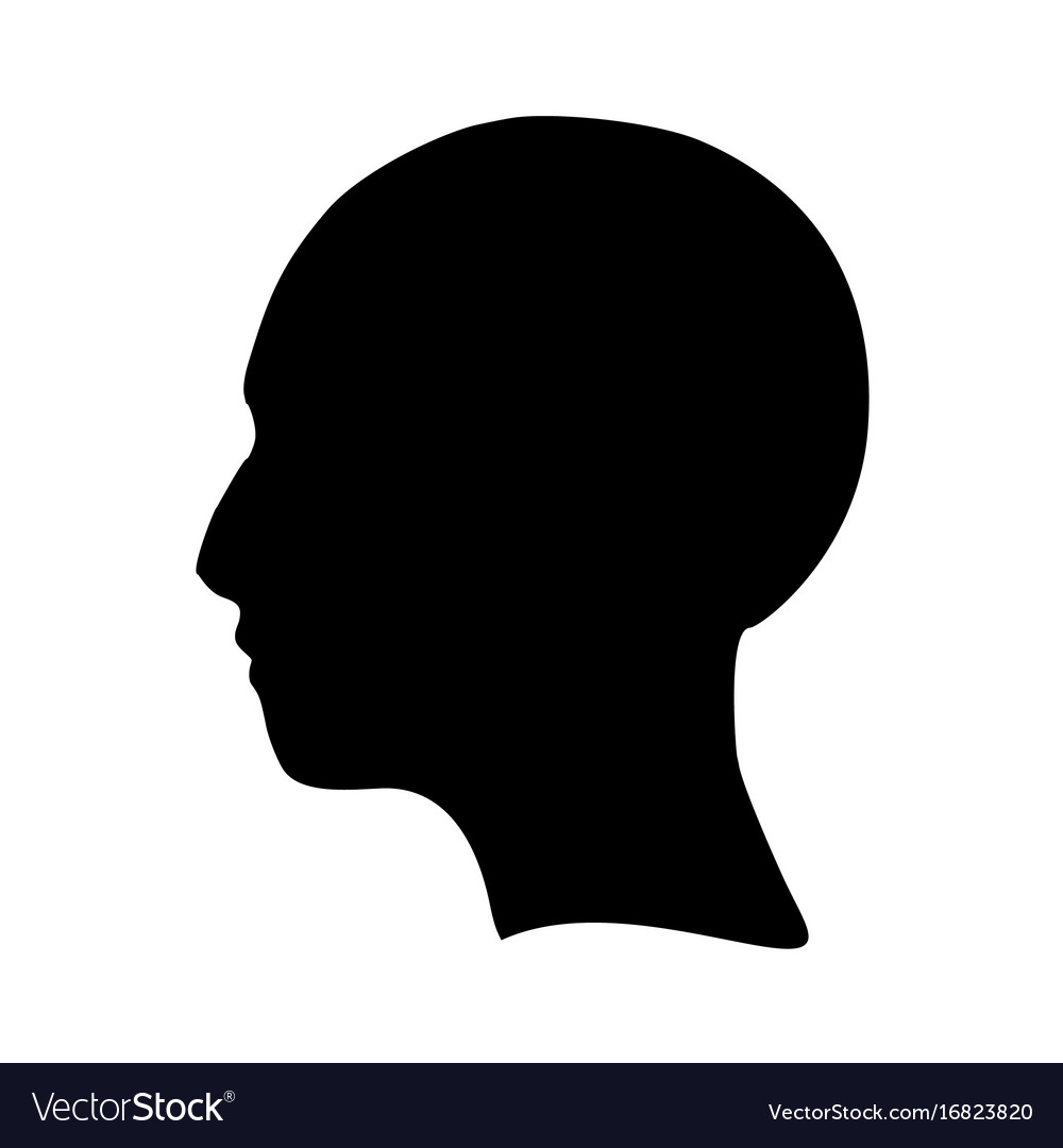 1000x1080 Side Face Silhouette Vector