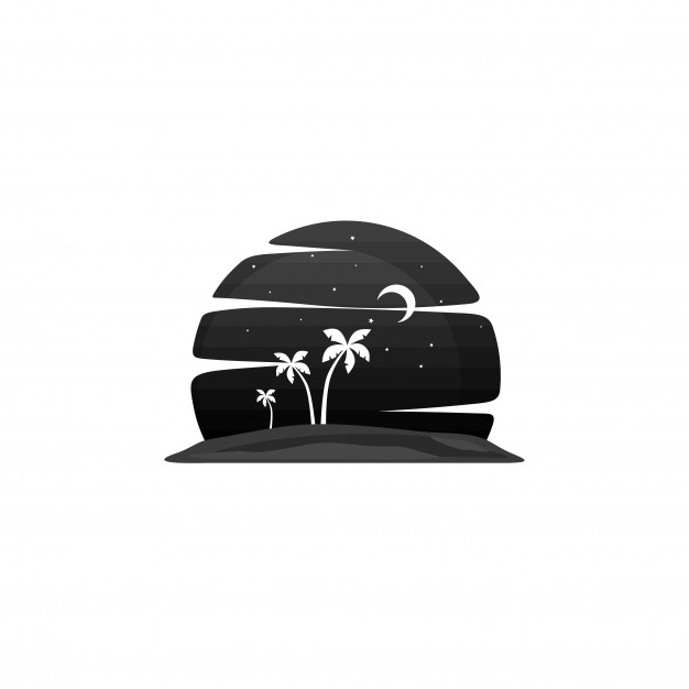 626x626 Summer Holiday Beach Night View Vector Art Vector Premium Download