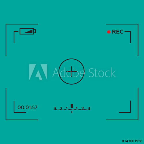 500x500 Camera Viewfinder Vector Illustration In Flat Style
