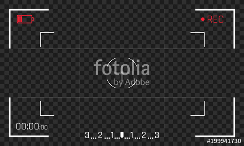 500x300 Camera Frame Viewfinder Vector Video Recorder Screen Display