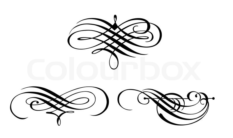 800x474 Set Of The Vignettes On White Stock Vector Colourbox