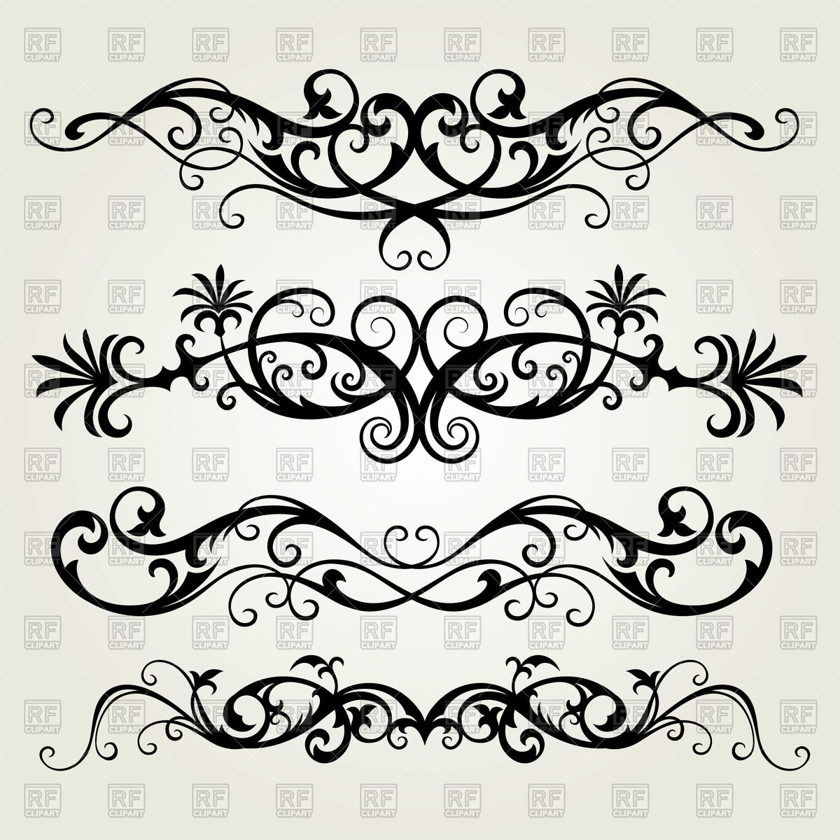 1200x1200 Black Curly Vignette Vector Image Of Borders And Frames Sanyal