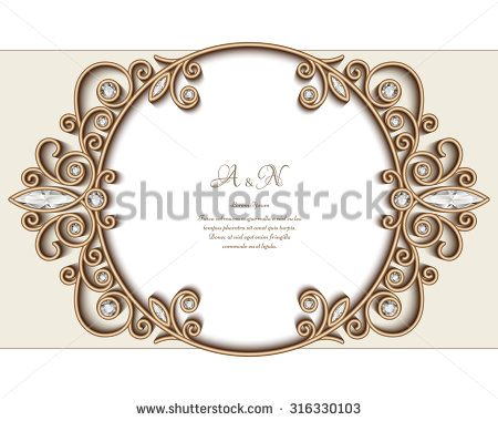 450x380 Vintage Gold Jewelry Background, Diamond Vignette, Vector Circle