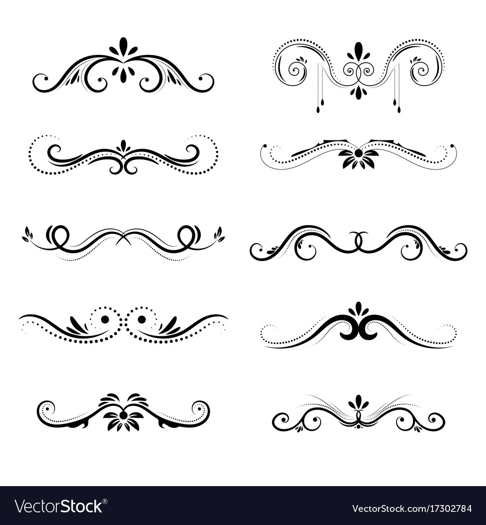 1000x1080 Decorative Borders And Frame Set Vignette Vector Image Inside