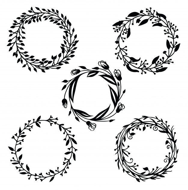 626x633 Design Elements Set, Floral Frame And Vignette Vector Free Download