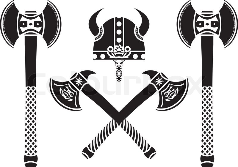 800x562 Set Of Fantasy Axes Vector Stock Vector Colourbox