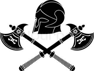 320x243 Viking Berserker Symbols Vector Of 'viking Shield With Axe