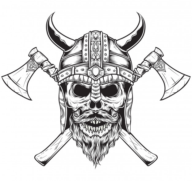 626x588 Viking Axe Lineart Vector Premium Download
