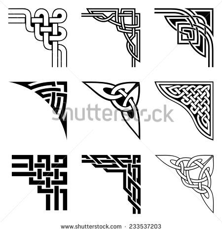 450x470 Celtic Corners Set Art Celtic Border, Celtic Art, Celtic Patterns