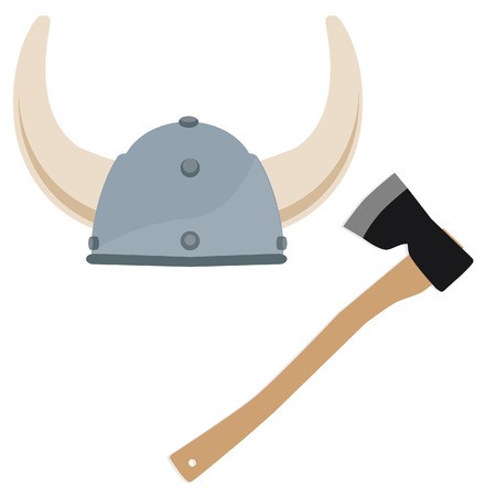 450x450 Viking Hat, Viking Helmet, Norseman, Scandinavian, Axe Vector