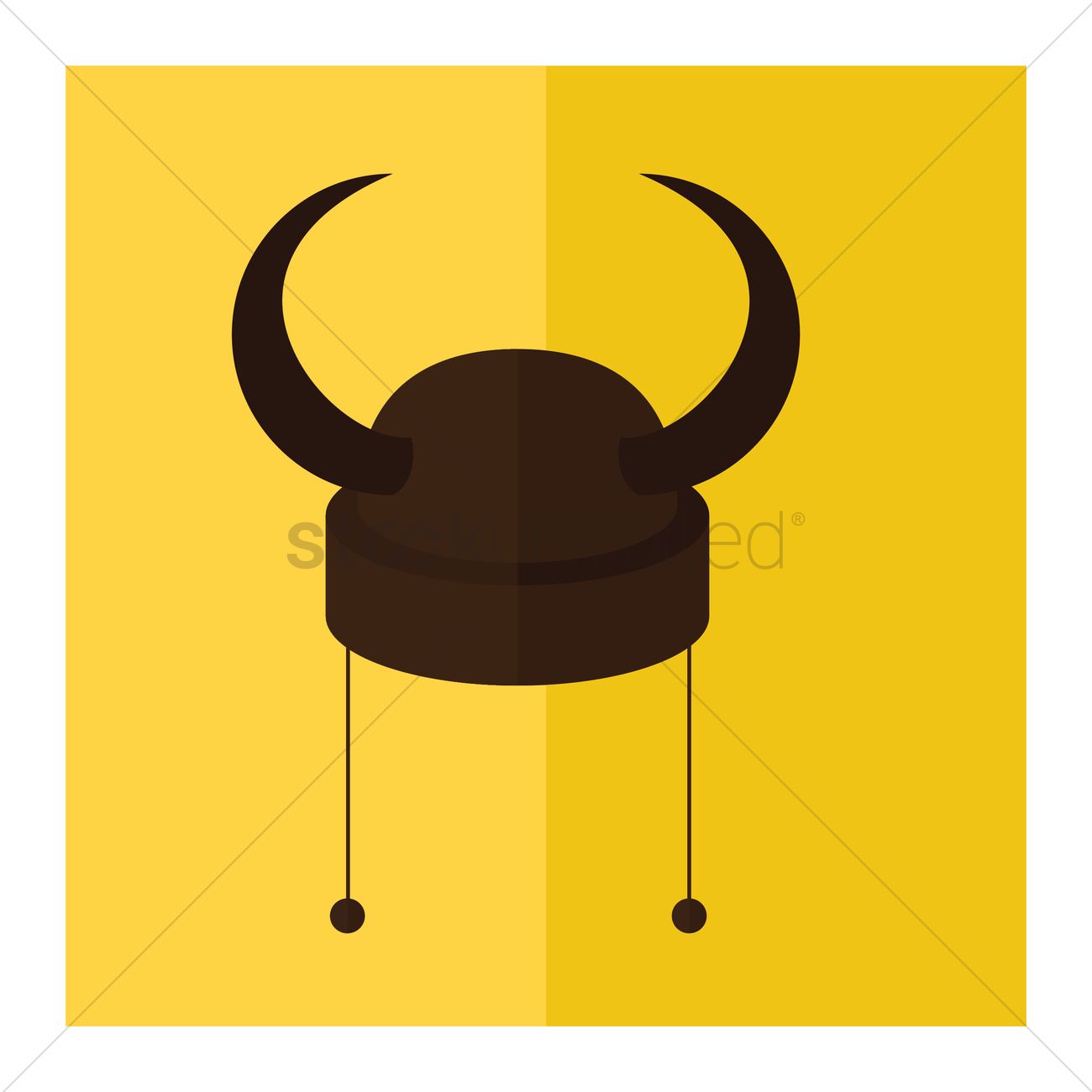 1300x1300 Viking Hat Vector Image
