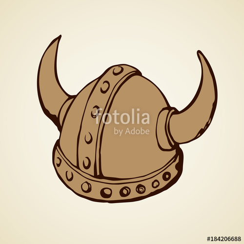 500x500 Viking Hat Vector Drawing Stock Image And Royalty Free Vector