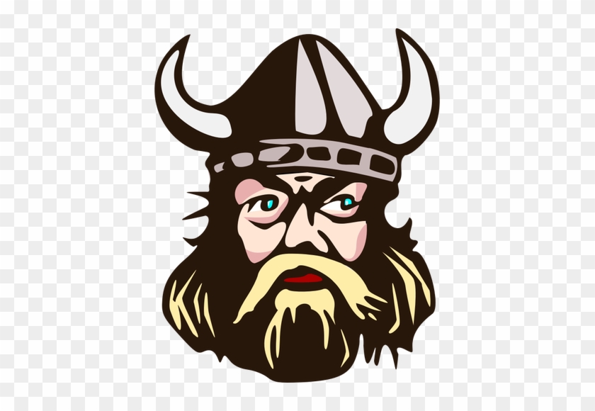 840x580 Viking Head With Horn Vector Graphics