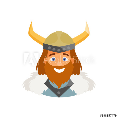 500x500 Viking Head Vector