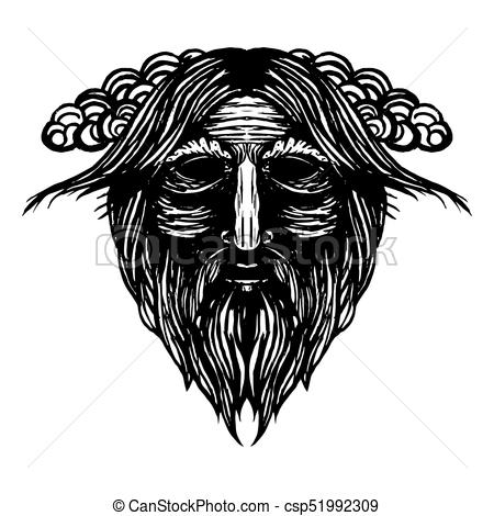 450x470 Ancient Viking Head Illustration Ancient Viking Head Graphics