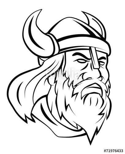 408x500 Viking Head Vector Illustration Stock Image And Royalty Free