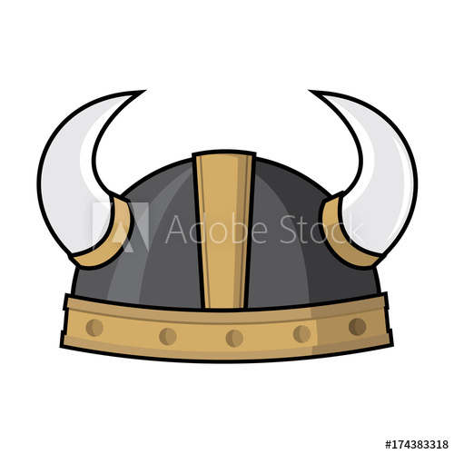 Viking Helmet Vector Illustration 500x500 Viking Helmet Vector Illustration