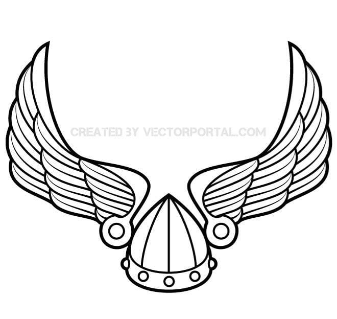 Wings With Viking Helmet Vector Free Graphics Uihere 660x624 Wings With Viking Helmet Vector Free Graphics Uihere