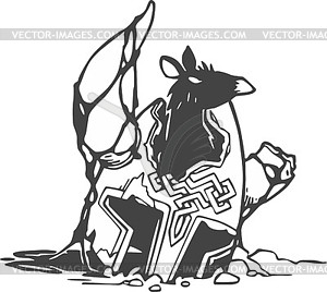Rat In Dead Viking Helmet 300x268 Rat In Dead Viking Helmet