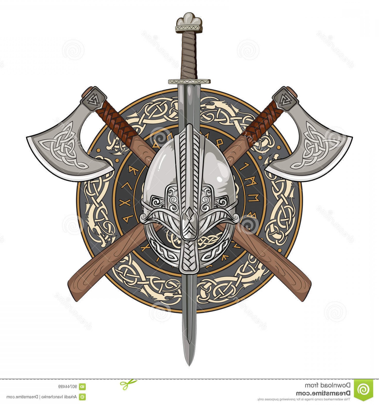 Stock Illustration Viking Helmet Crossed Viking Axes Wreath 1560x1668 Stock Illustration Viking Helmet Crossed Viking Axes Wreath
