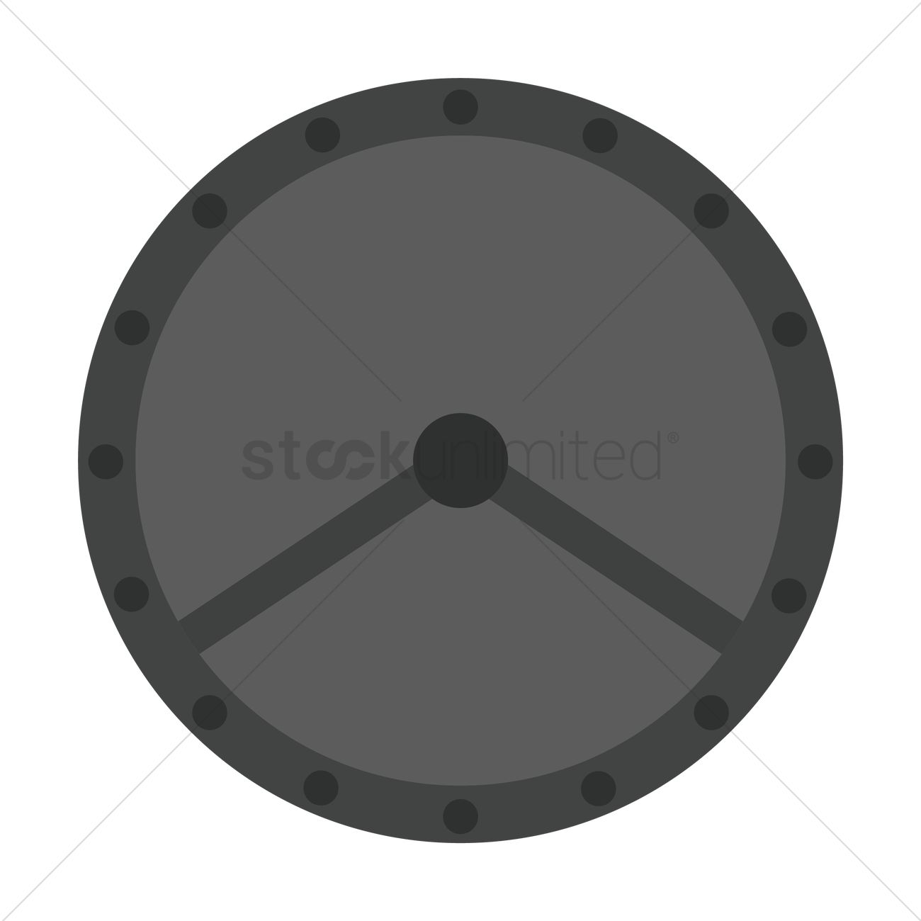 1300x1300 Viking Shield Vector Image
