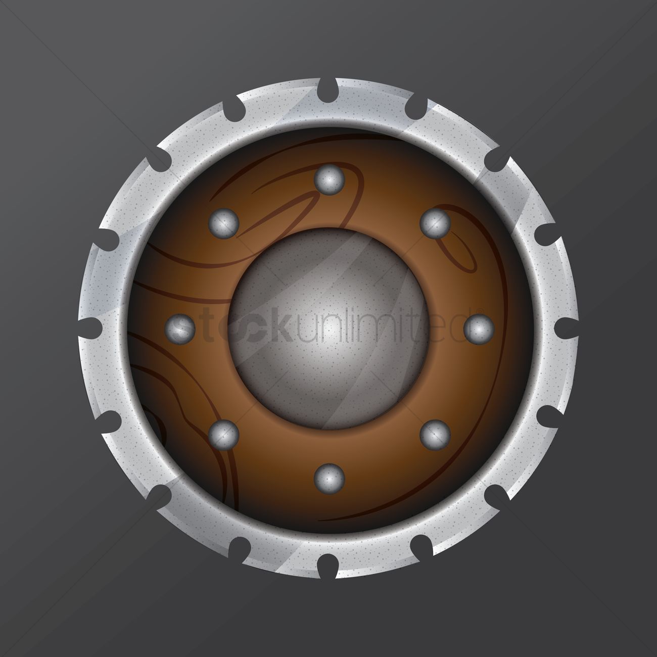 1300x1300 Viking Shield Vector Image