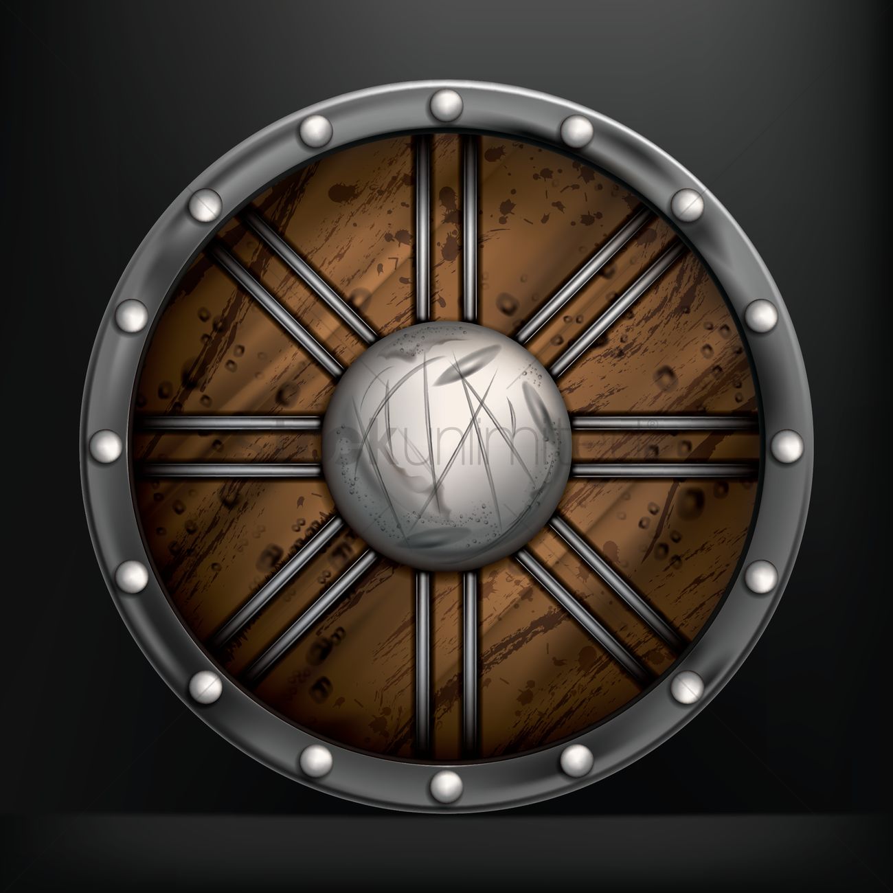 1300x1300 Viking Shield Vector Image