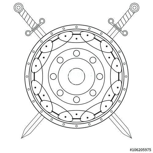 500x500 Gorgeous Viking Shield Template Shapes Templates Specialization