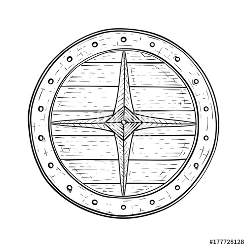 500x500 Viking Shield Hand Drawn Sketch Stock Image And Royalty Free