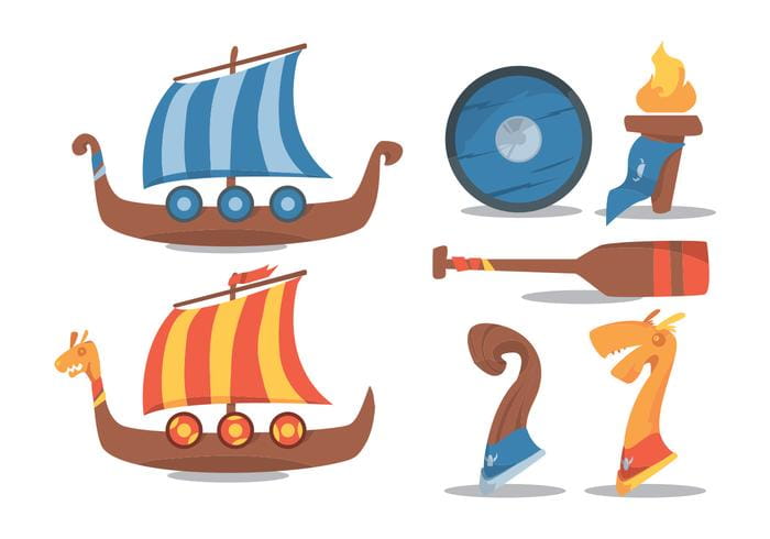 700x490 Viking Ship Vector Set Free Graphics Uihere